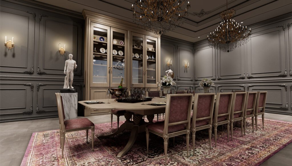 Classic Dining Room Interior Design Services in Dubai