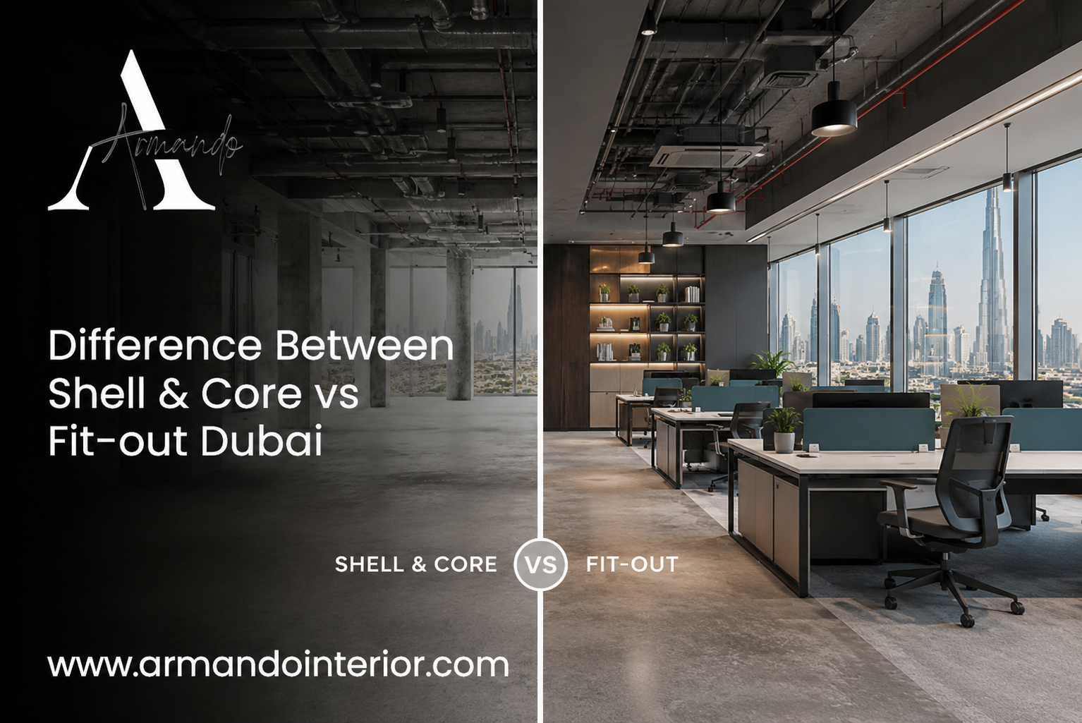 Difference Between Shell & Core vs Fit-out Dubai
